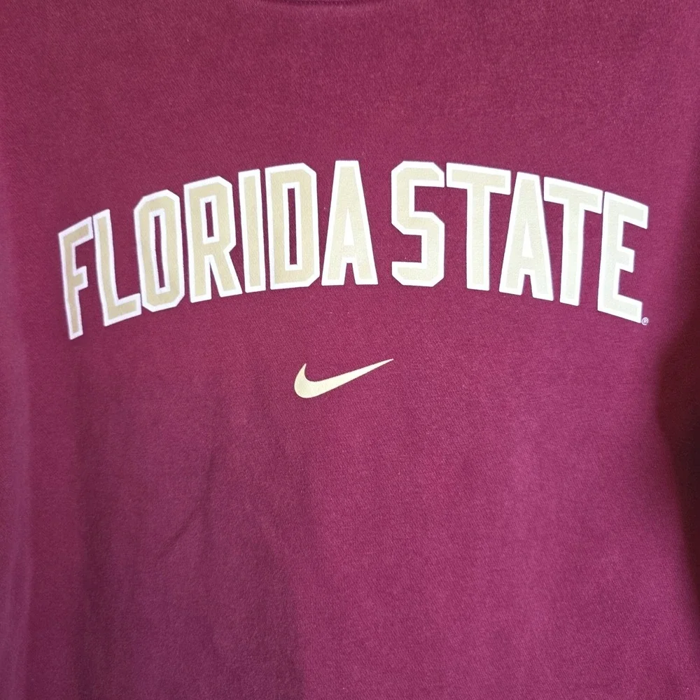 Florida State Nike Sweatshirt Mens XL Red Center Swoosh Embroidered Pullover